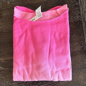 Victoria’s Secret tie dye Bright Pink off the shoulder Sweatshirt size xl